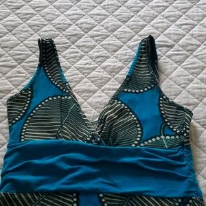 Patagonia Margot Teal Palm Motif Dress